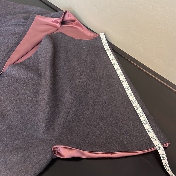 Opera Coat 1960s Wool custom Cape/overcoat,purple  contrast satin purple lining - Picture 8 of 11